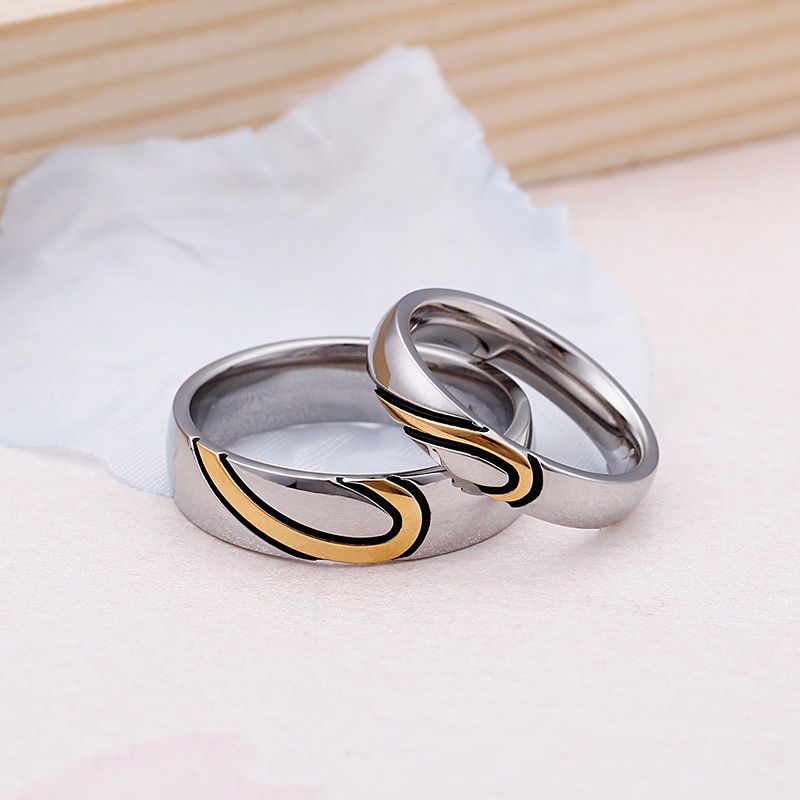 Ig Style Heart Shape Titanium Steel Rings