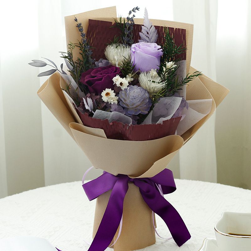 Valentine's Day Romantic Pastoral Flower Artificial Flower Wedding Graduation Birthday Bouquet