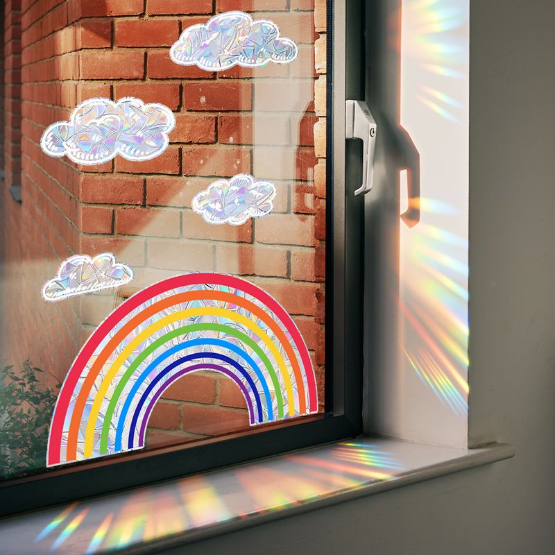 Süß Regenbogen Pvc Wandaufkleber Wand Kunst