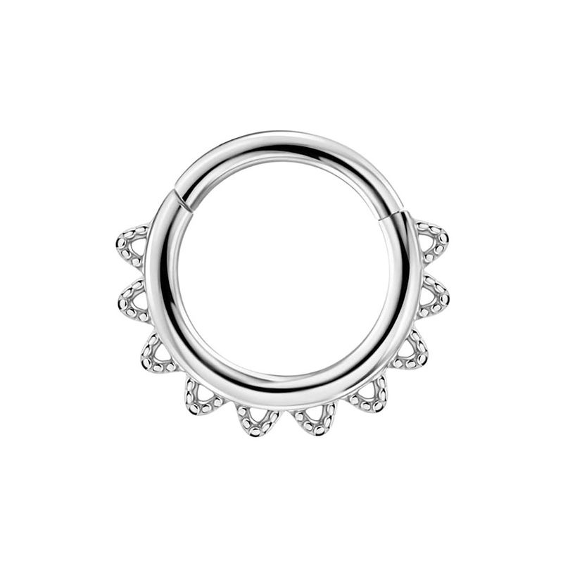 1 Piece Nose Rings & Studs Simple Style Sun 304 Stainless Steel Copper Palladium Plating