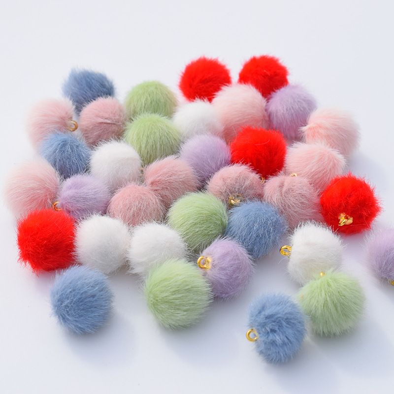 10 Pcs/package Cute Hairball Imitation Mink Jewelry Accessories