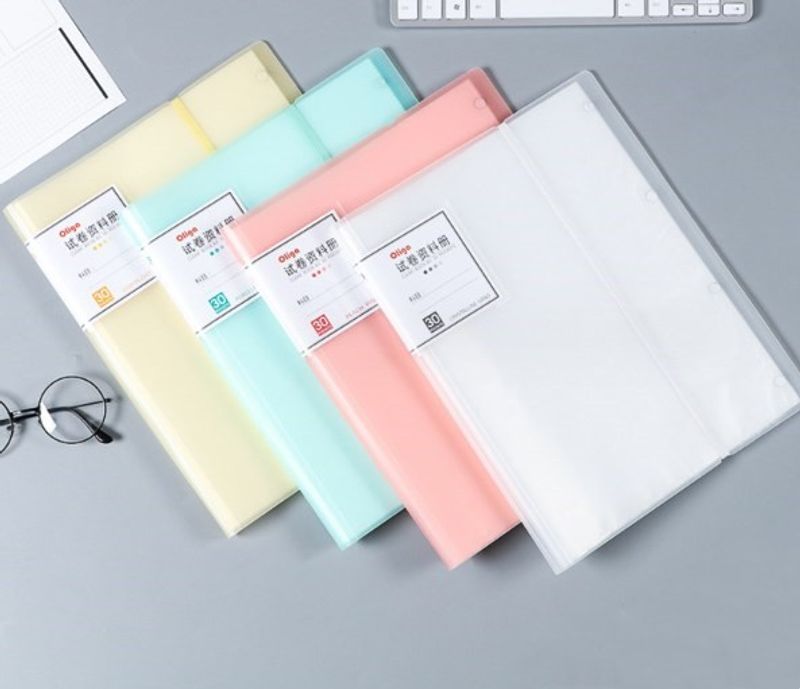 1 Piece Solid Color Class Learning Daily 0.55 Simple Style Folder