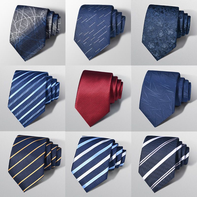 Business Formal Geometric Stripe Polyester Men's Tie