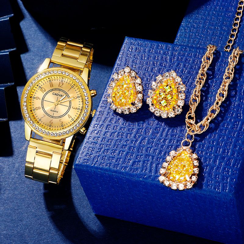 Elegant Business Solid Color Folding Buckle Quartz Women's Watches