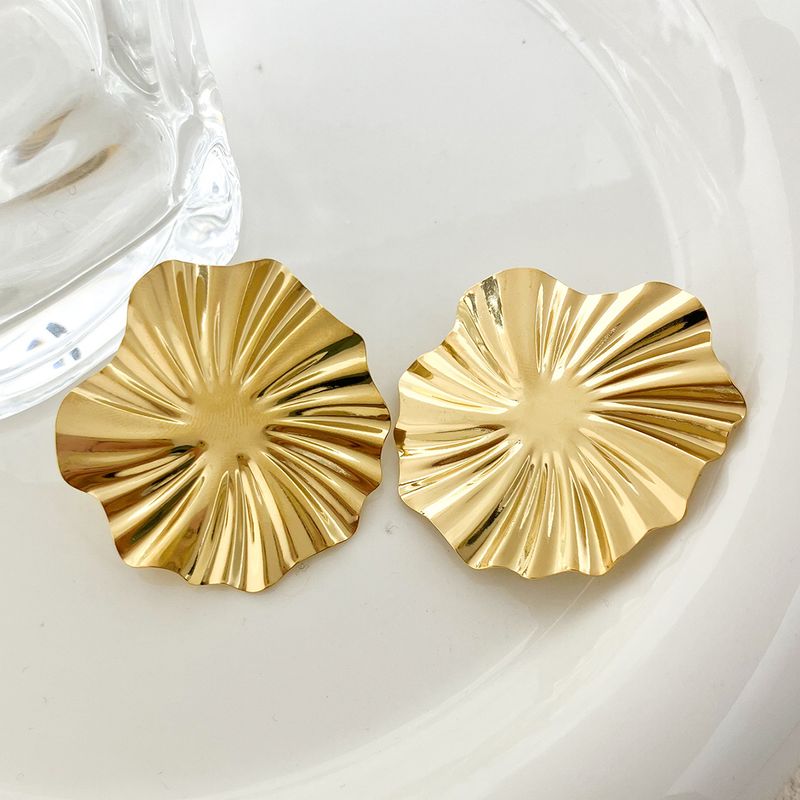 1 Pair Casual Retro Irregular Plating 304 Stainless Steel 14K Gold Plated Ear Studs