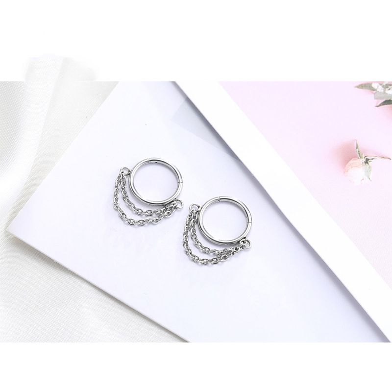 1 Piece Nose Rings & Studs Simple Style Solid Color 304 Stainless Steel