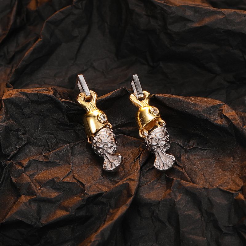 1 Pair Casual Color Block Plating Inlay Sterling Silver Zircon 24k Gold Plated White Gold Plated Drop Earrings