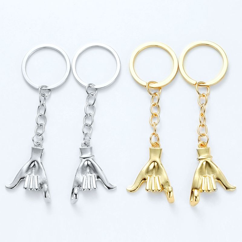 Simple Style Hand Alloy Plating Bag Pendant Keychain