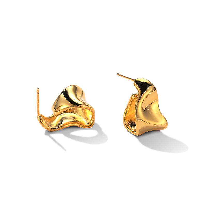 1 Paar Ig-stil Einfacher Stil Geometrisch Überzug Sterling Silber Vergoldet Versilbert Ohrstecker