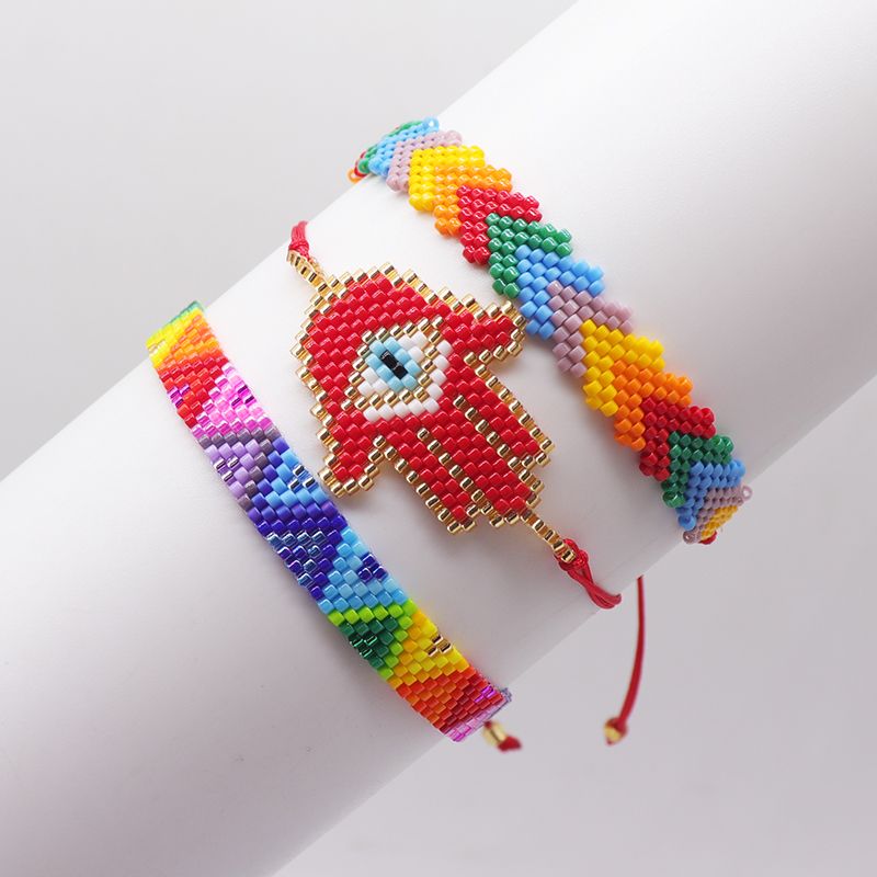 Handmade Simple Style Geometric Palm Glass Handmade Women's Bracelets