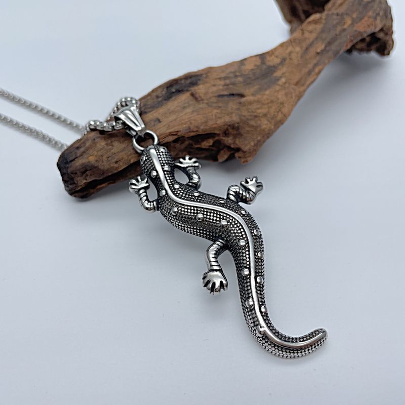 Simple Style Geometric Titanium Steel Plating Men's Charms Pendant Necklace
