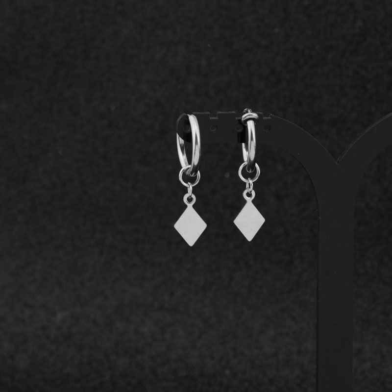 1 Piece Simple Style Geometric Polishing Stainless Steel Drop Earrings