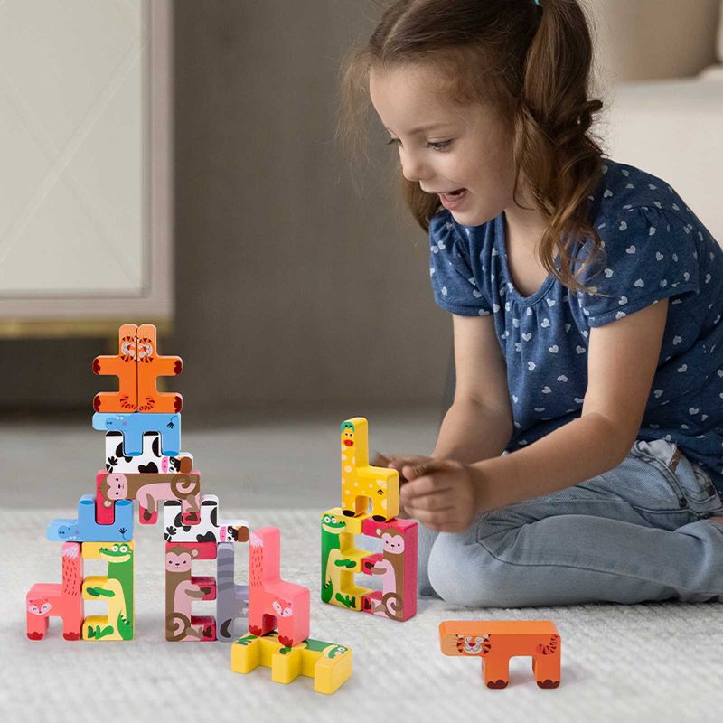 Bauspielzeug Kleinkind (3-6 Jahre) Tier Karikatur Holz Spielzeug