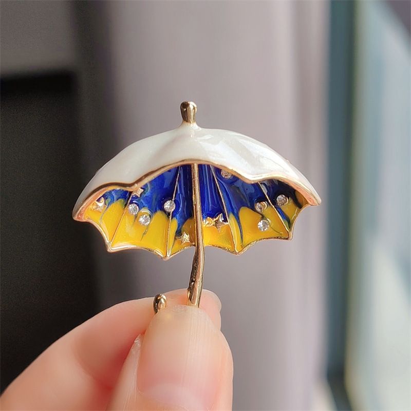 Style Simple Parapluie Alliage Placage Unisexe Broches