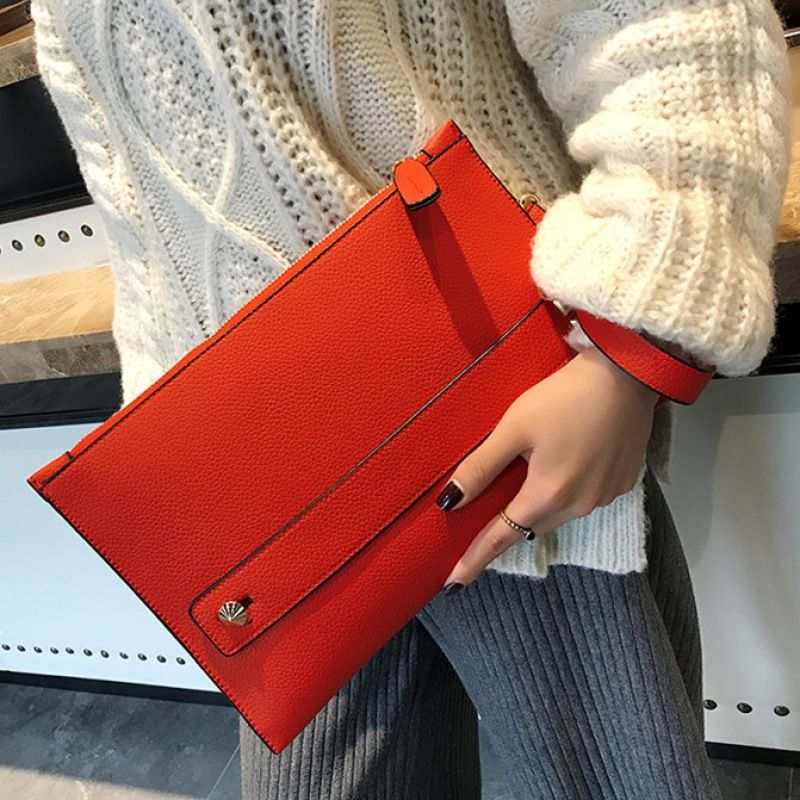 Frau Mini Polyester Einfarbig Klassischer Stil Quadrat Reißverschluss Umschlagtasche