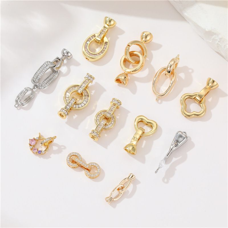 1 Piece Copper Zircon Solid Color Simple Style