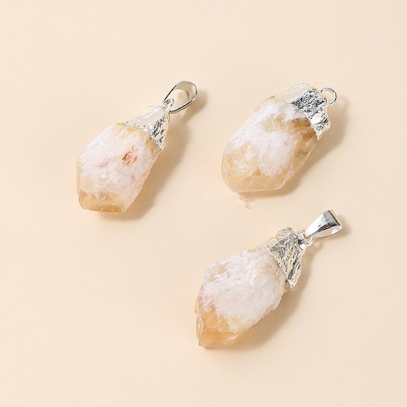 Simple Style Commute Color Block Citrine Patchwork Charms Jewelry Accessories
