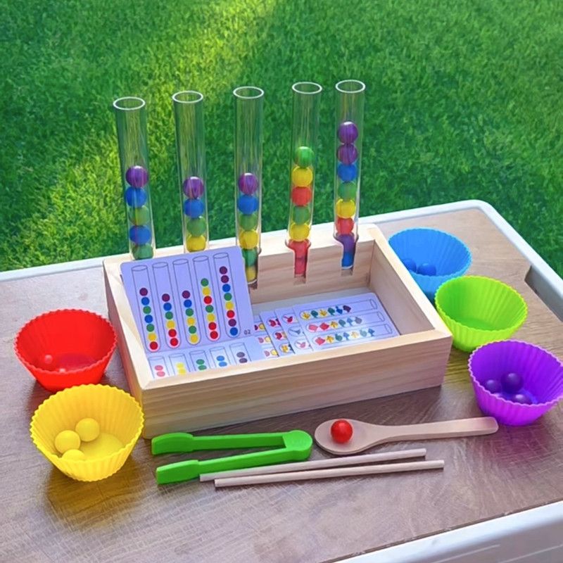 ألعاب التعلم طفل صغير (3-6 سنوات) كتلة اللون خشب لعب