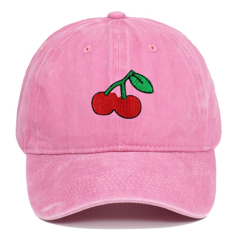 Unisexo Estilo Simple Fruta Bordado Aleros Curvos Gorra De Beisbol