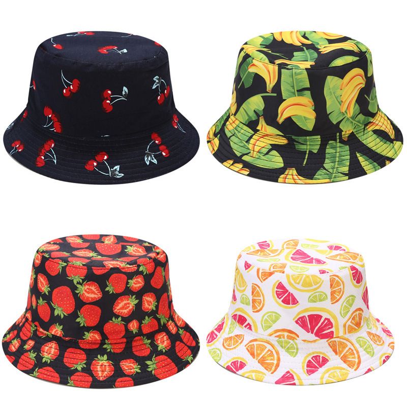 Unisex Cute Fruit Big Eaves Bucket Hat