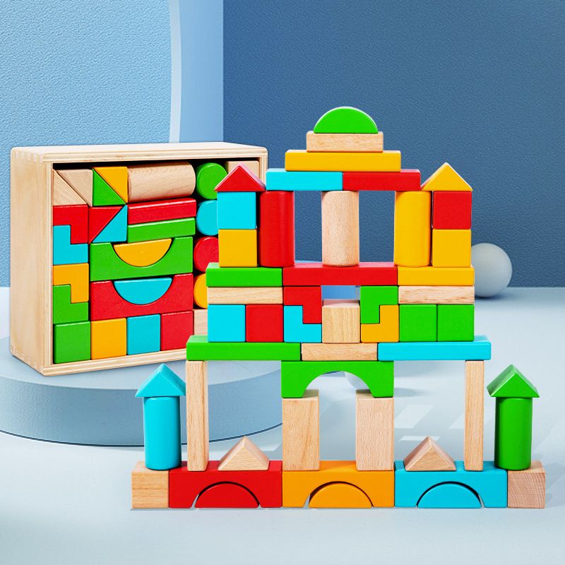 Bauspielzeug Farbblock Holz Spielzeug