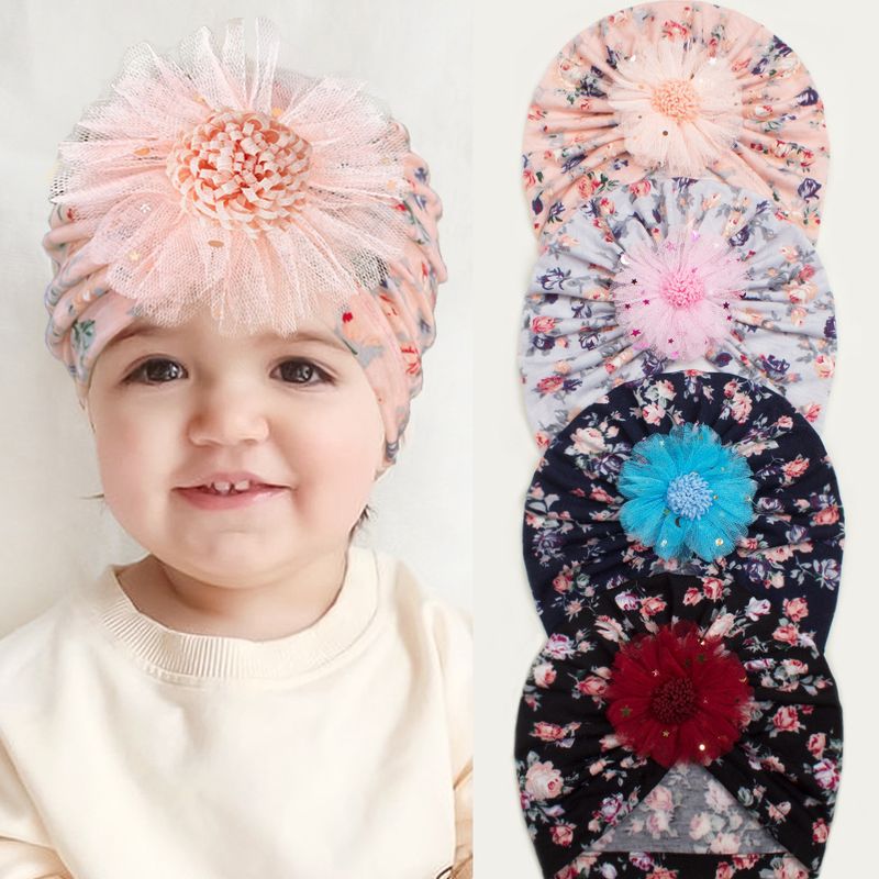 Children Unisex Casual Flower Baby Hat