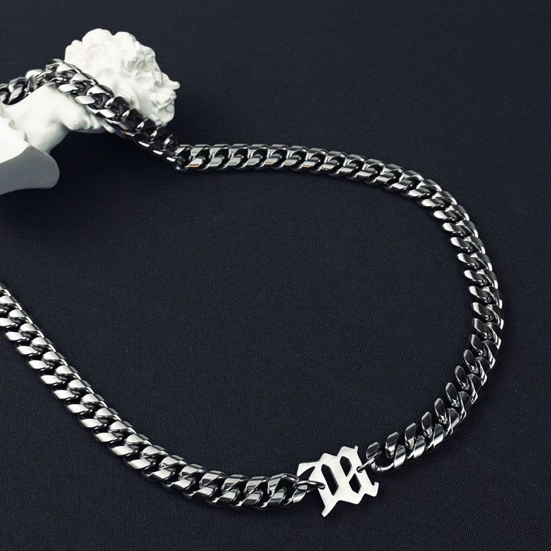 Hip-hop Solid Color Titanium Steel Men's Necklace