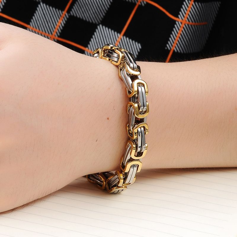 Style Simple Géométrique Acier Au Titane Placage Bracelets Collier