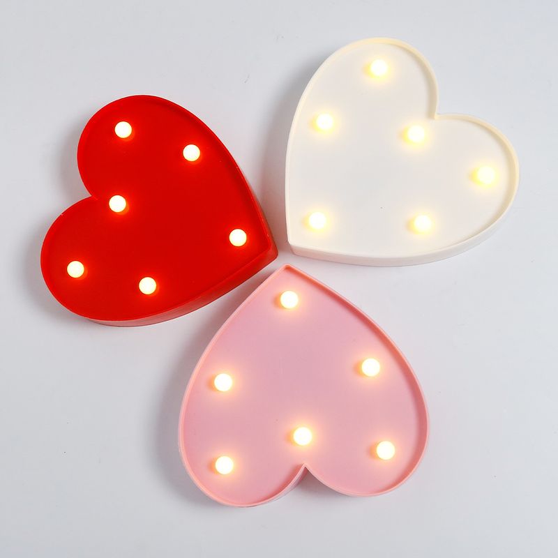 Valentine's Day Simple Style Heart Shape Plastic Birthday Festival Night Lights