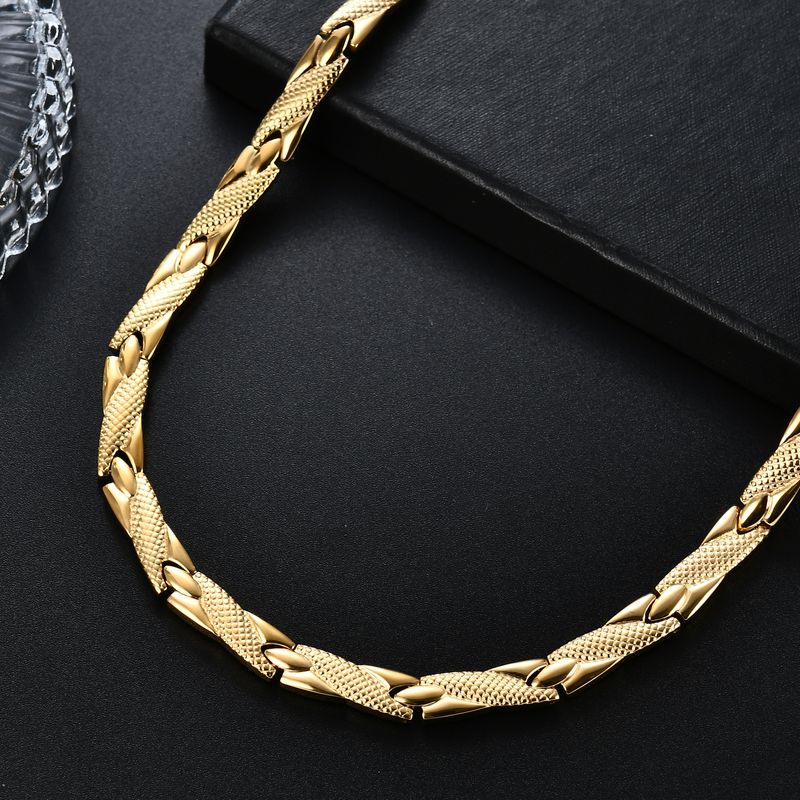 Hip Hop Geometrisch Titan Stahl Überzug Halskette