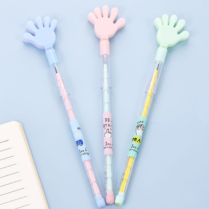 1 Set Solid Color School Daily Plastic Preppy Style Mechanical Pencil