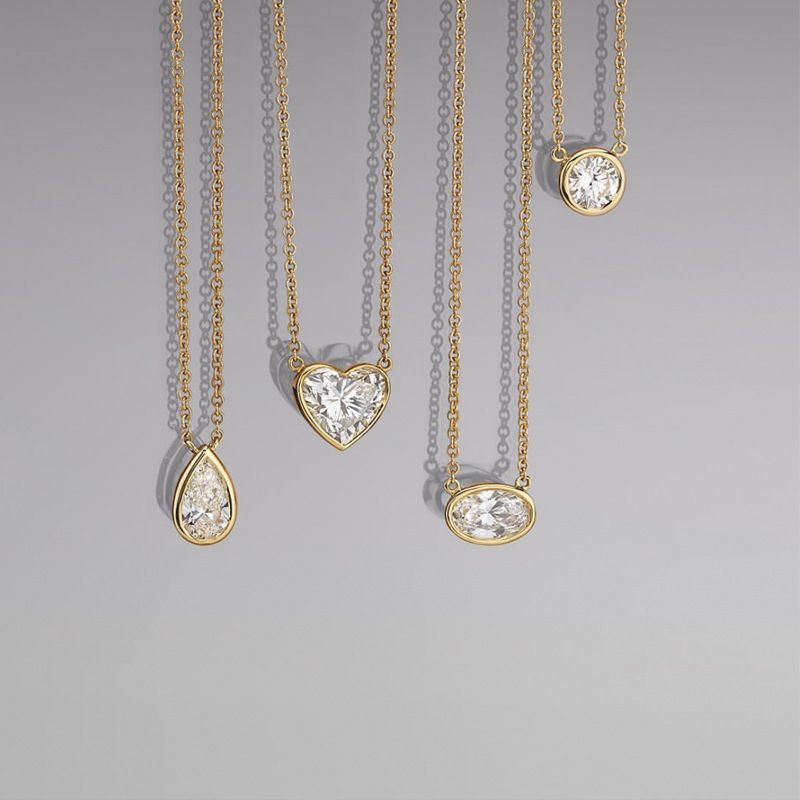 Glas Kupfer Einfacher Stil Überzug Herzform Halskette