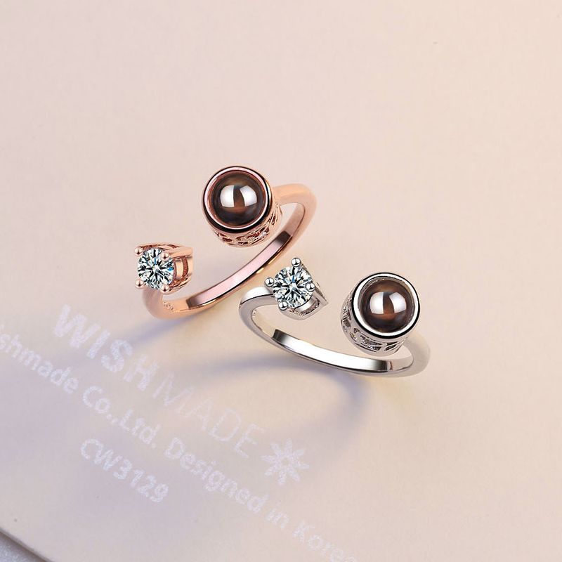 Lady Round Copper Open Rings