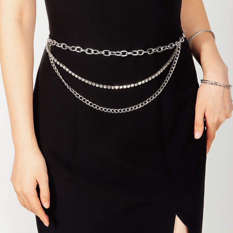 Elegant Fashion Geometric Metal Plating Women's Chain Belts