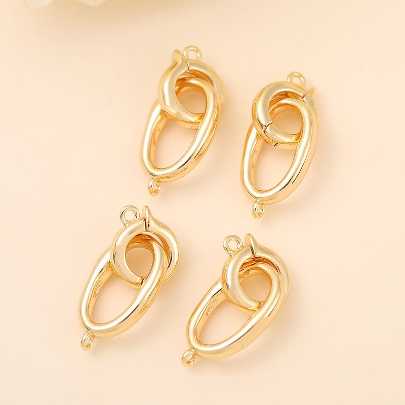 1 Piece Metal Copper Oval Simple Style Classic Style