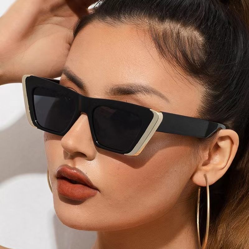 Modern Style Solid Color Ac Cat Eye Full Frame Women's Sunglasses