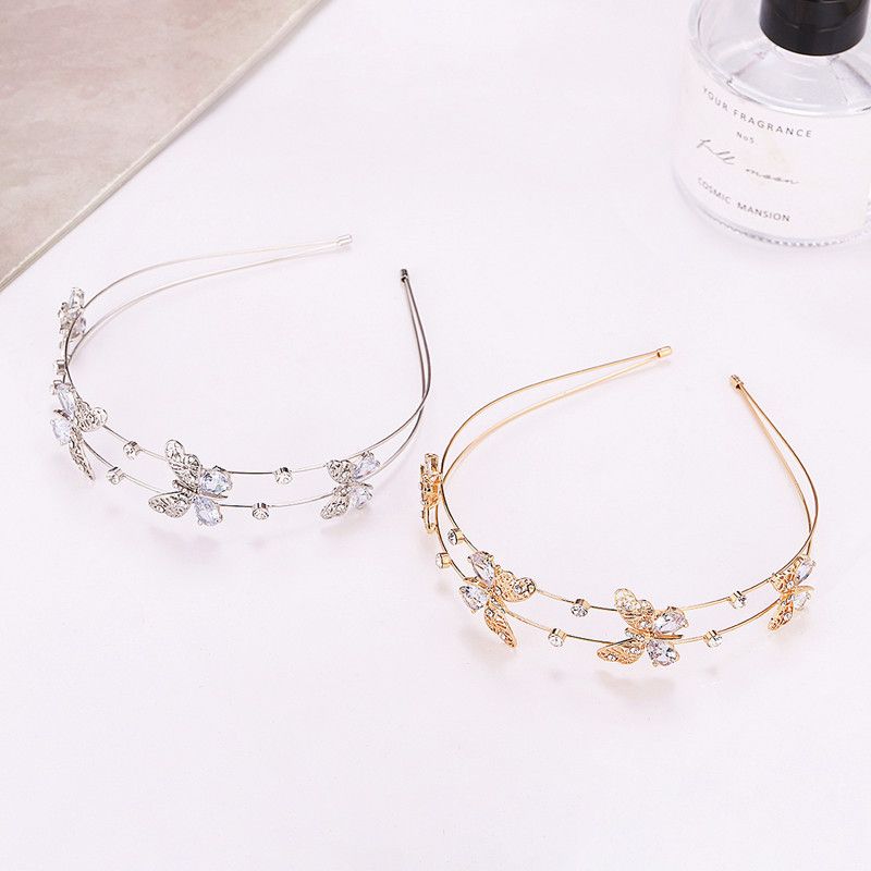 Simple Style Butterfly Zircon Plating Hair Band 1 Piece