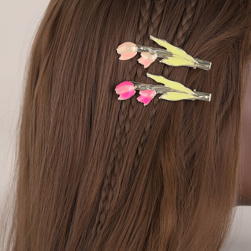 Fashion Flower Alloy Plating Hair Clip 1 Piece