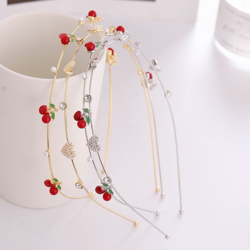 Simple Style Cherry Alloy Plating Hair Band 1 Piece