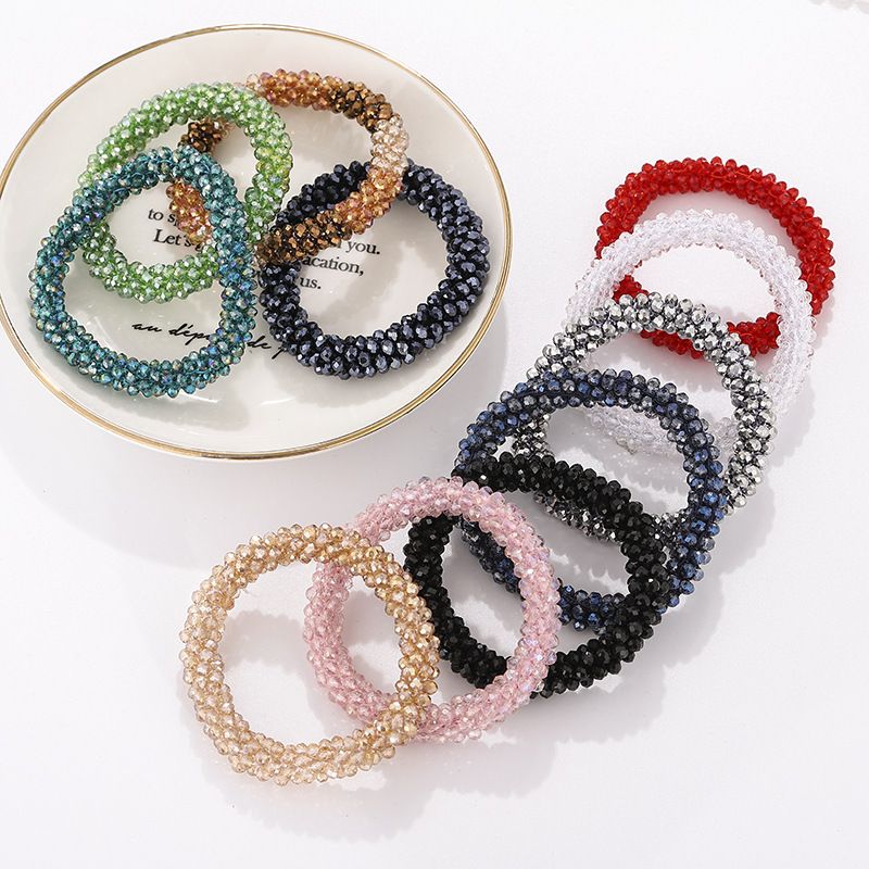 1 Piece Simple Style Circle Artificial Crystal Handmade Women's Bangle