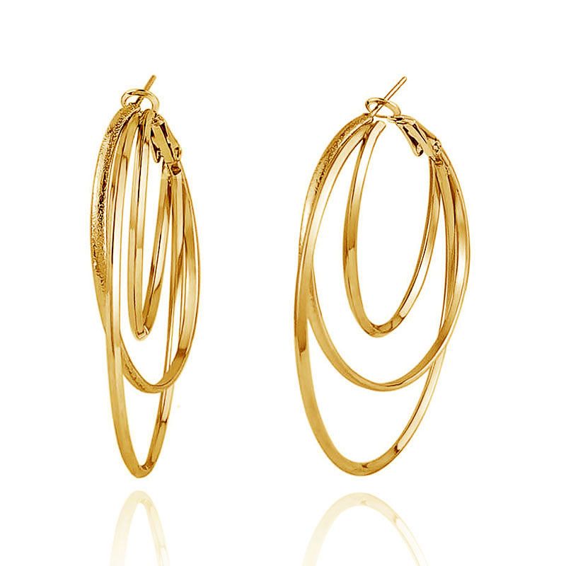 1 Pair Fashion Geometric Alloy Women's Hoop Earrings