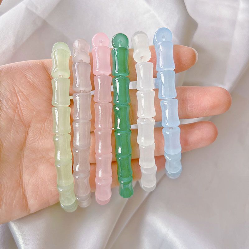 1 Piece Sweet Solid Color Glass Glass Women's Bracelets