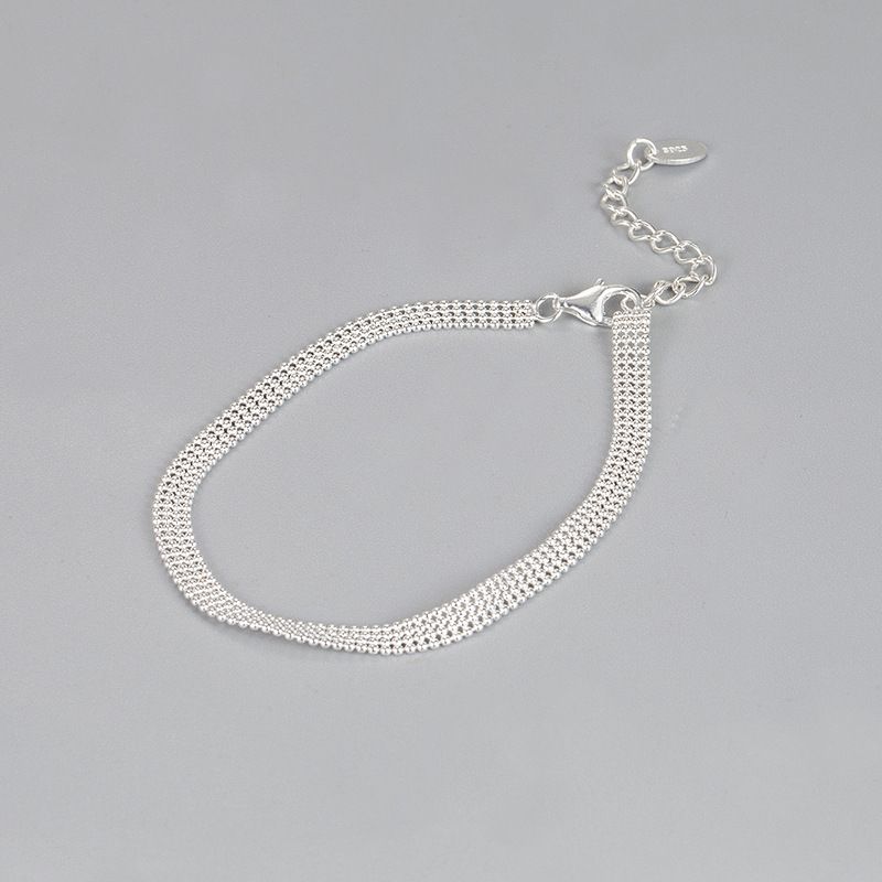 Simple Style Solid Color Silver Plating Hollow Out Bracelets 1 Piece