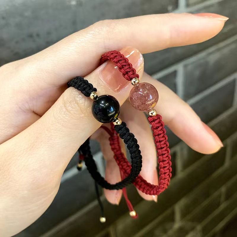 1 Pièce Sucré Géométrique Obsidienne Placage Unisexe Bracelets