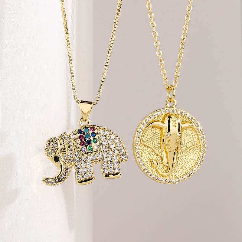 Mode Animal Le Cuivre Placage Zircon Pendentif 1 Pièce