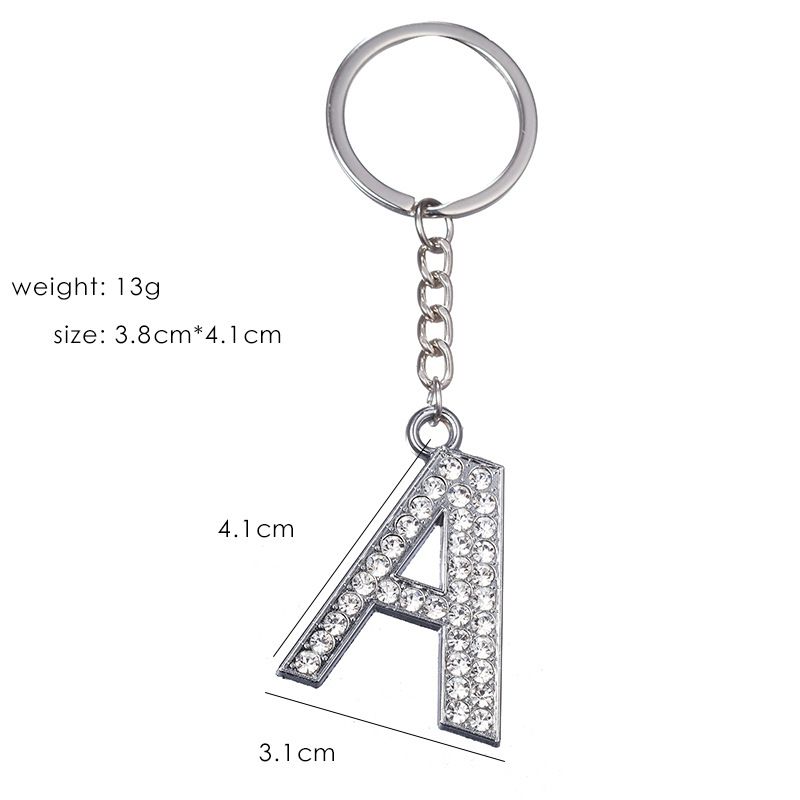 1 Piece Fashion Letter Alloy Inlay Rhinestones Unisex Bag Pendant Keychain