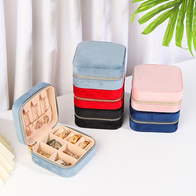 Simple Style Solid Color Cloth Wholesale Jewelry Boxes