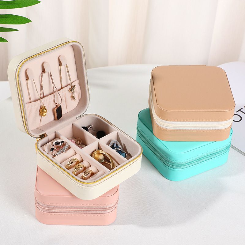 1 Piece Simple Style Pu Leather Jewelry Boxes