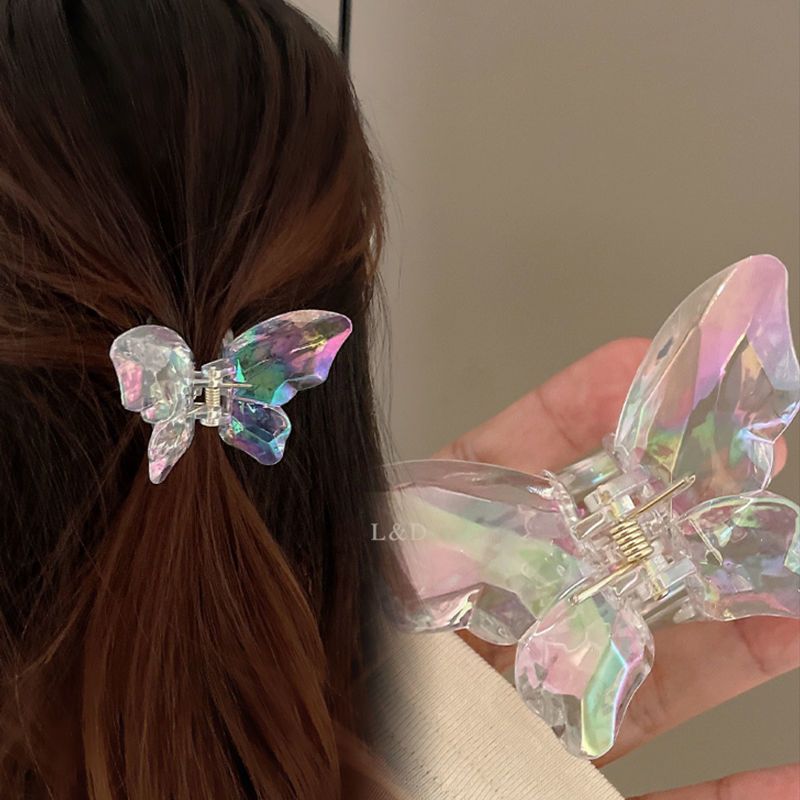 Mode Papillon Plastique Placage Griffes De Cheveux 1 Pièce