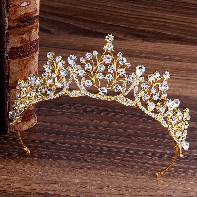 Fashion Crown Alloy Inlay Rhinestones Crown 1 Piece